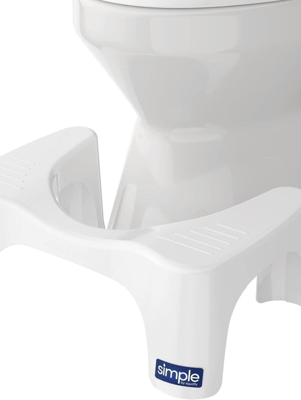 Squatty Potty Simple Curve Bathroom Toilet Stool 7" White